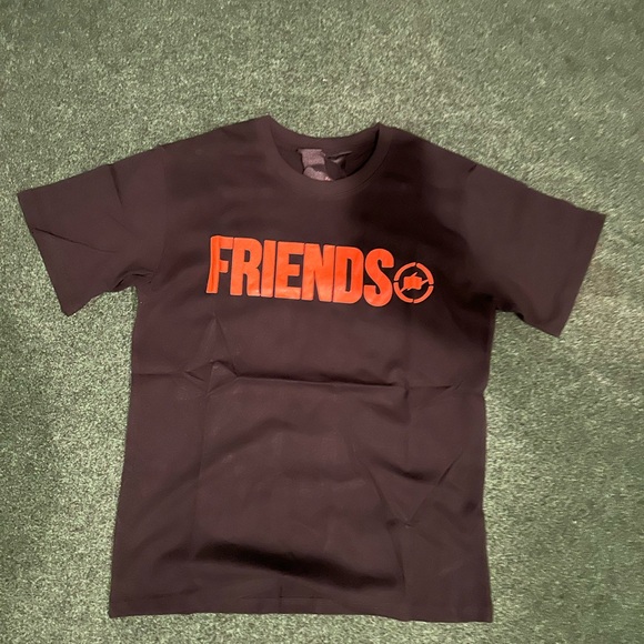 VLONE Black and Orange Friends T-Shirt - Picture 1 of 2